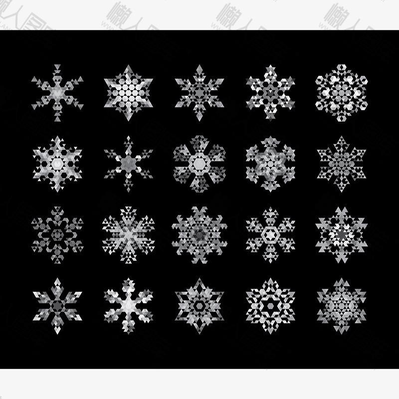 雪花钻石元素图案图1
