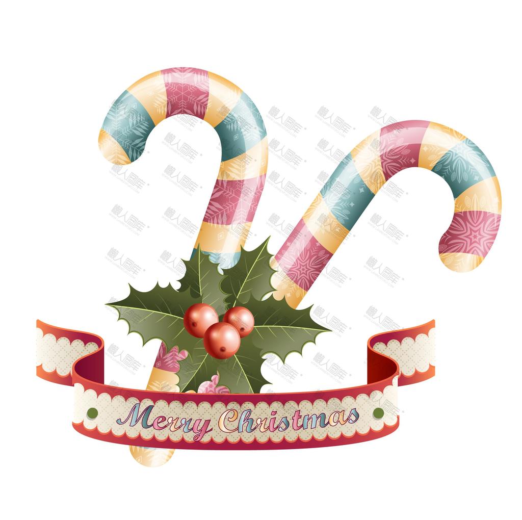 圣诞节拐杖装饰图片