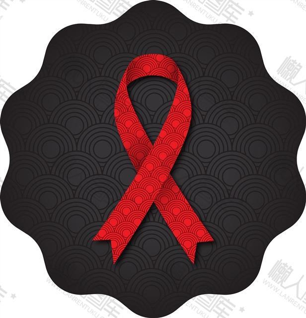 2020艾滋病预防红丝带图片高清