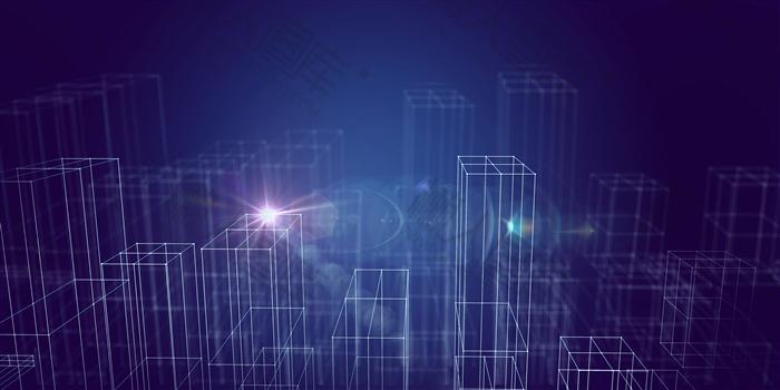 科技感城市建筑背景图1