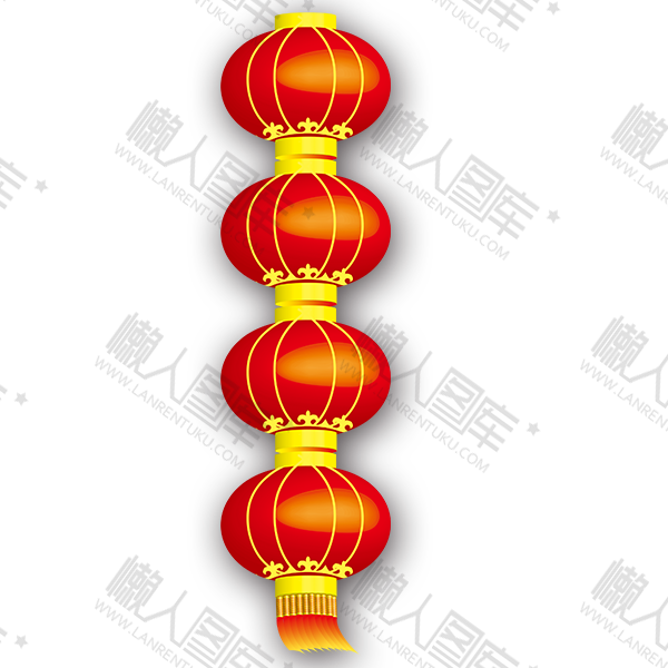 古风手绘灯笼图案图1