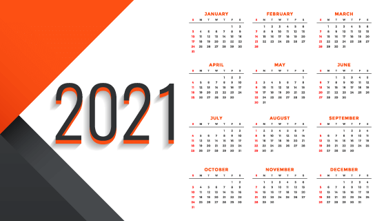 挂历2021全年农历表图1