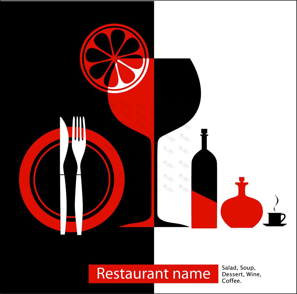高级西餐厅菜单设计