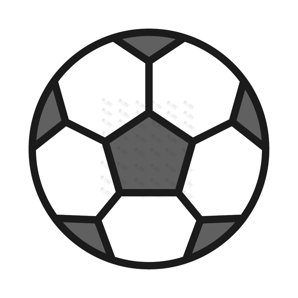 黑白足球矢量图