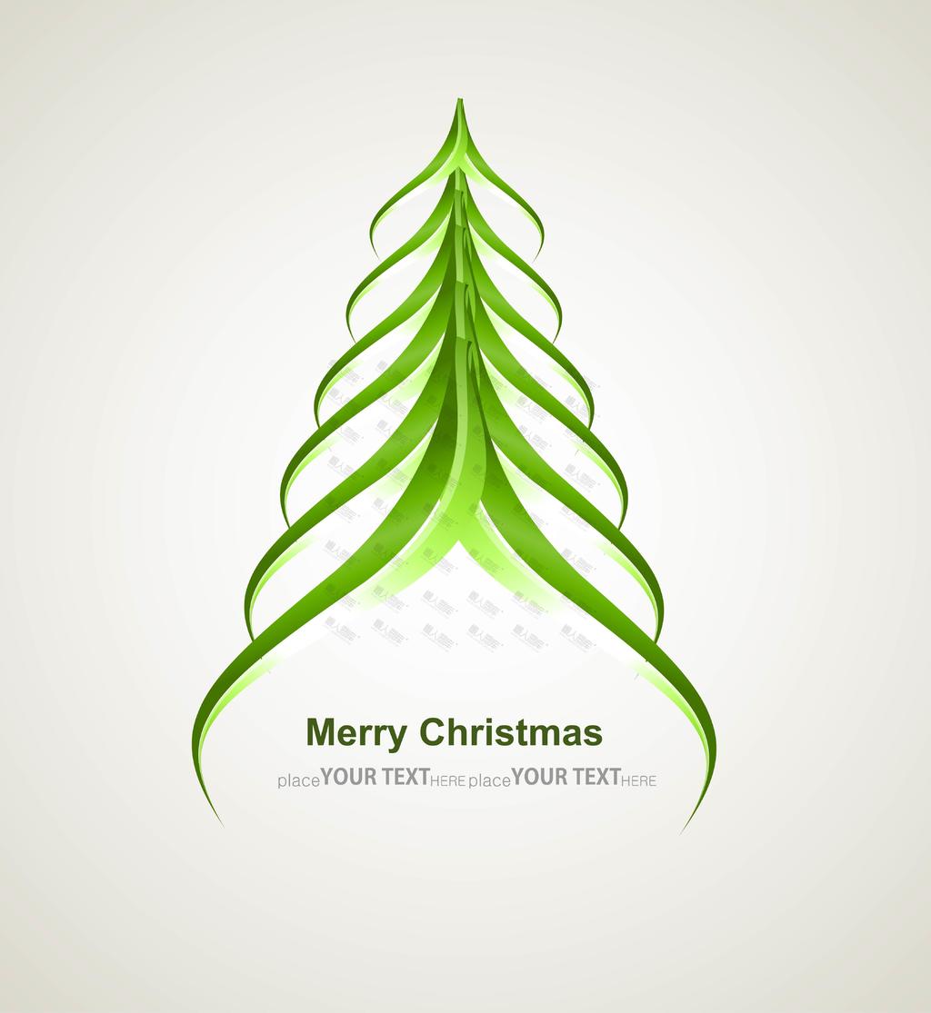 抽象圣诞树创意圣诞节图标logo