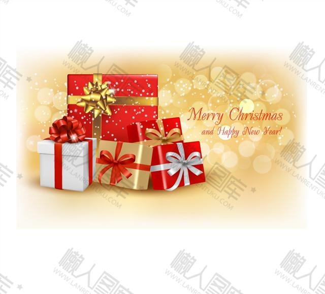 圣诞节卡片礼盒装饰图案