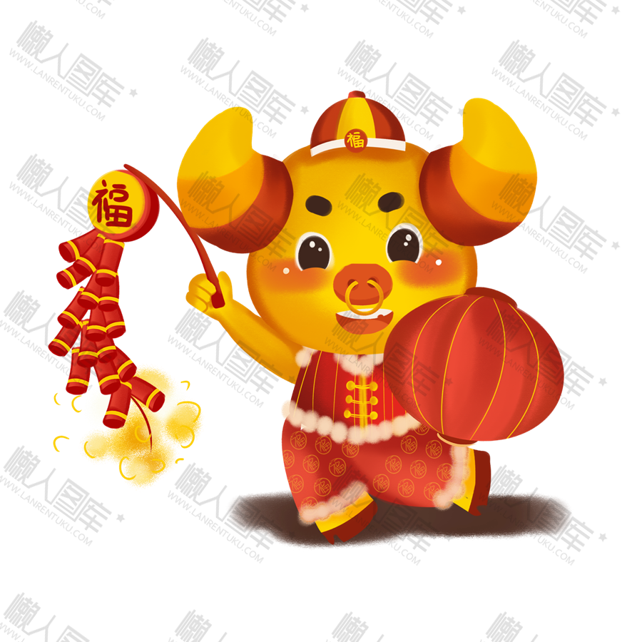 卡通春节小牛图片图1
