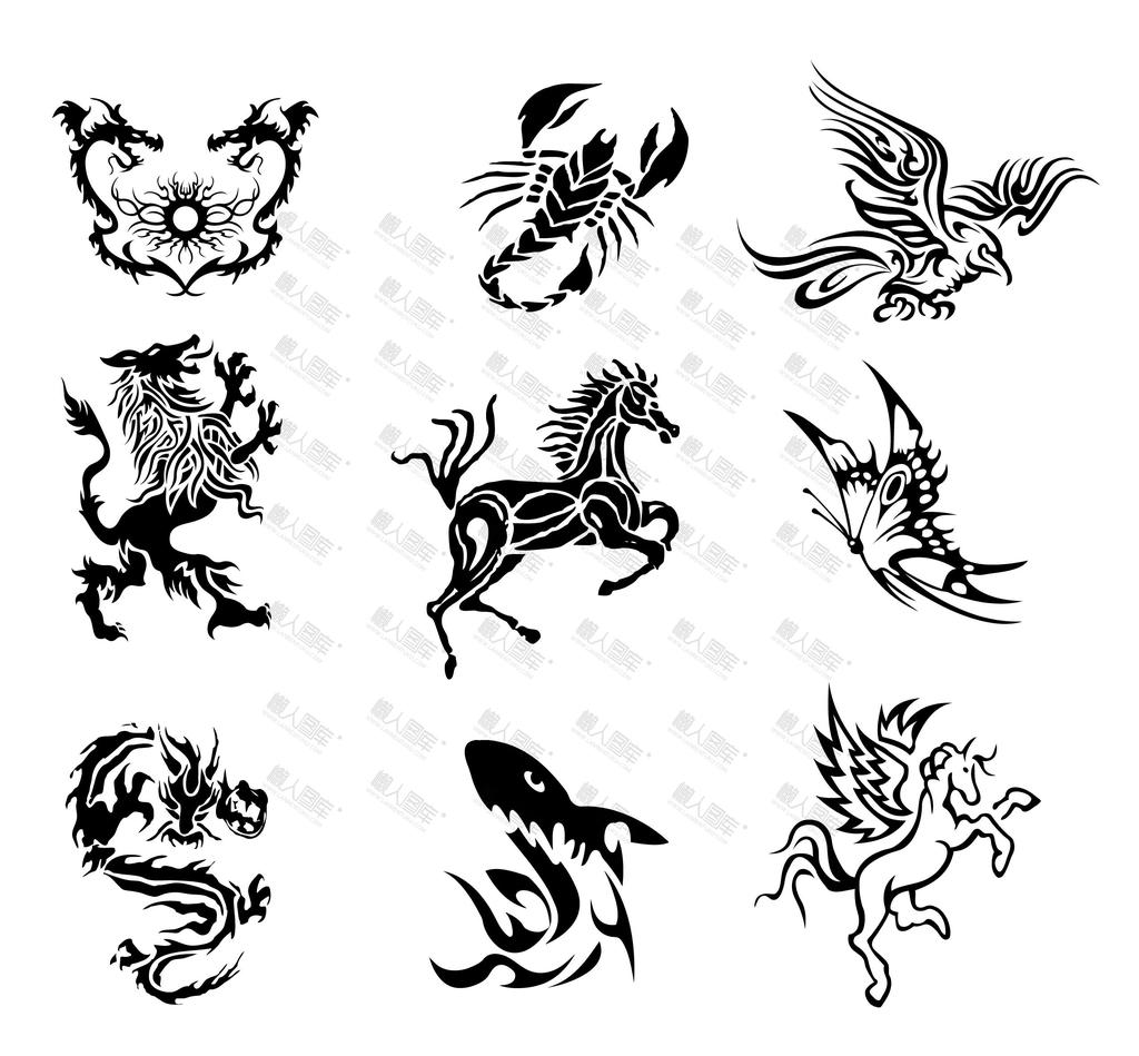 九种动物纹身图片