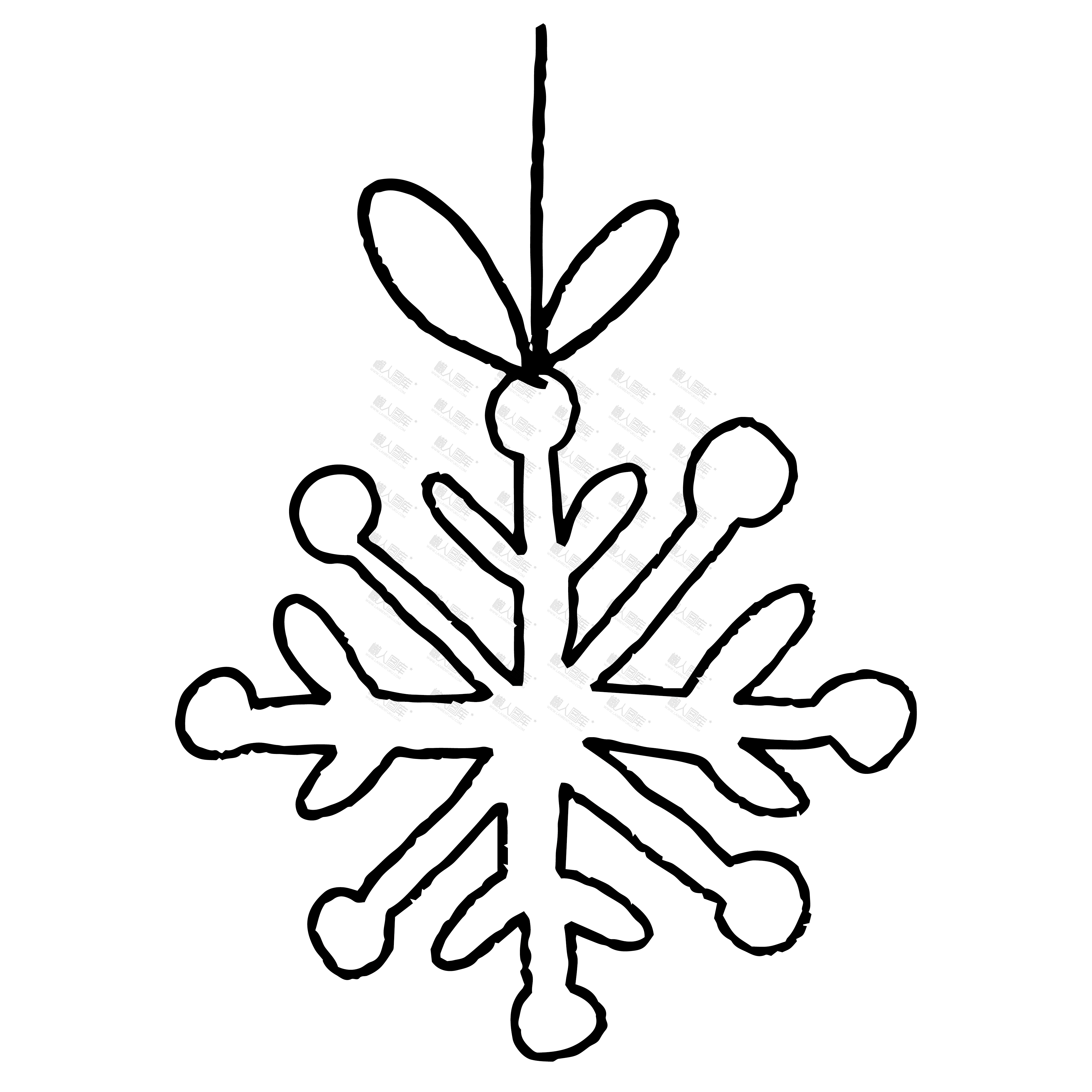 白色雪花图案装饰图1