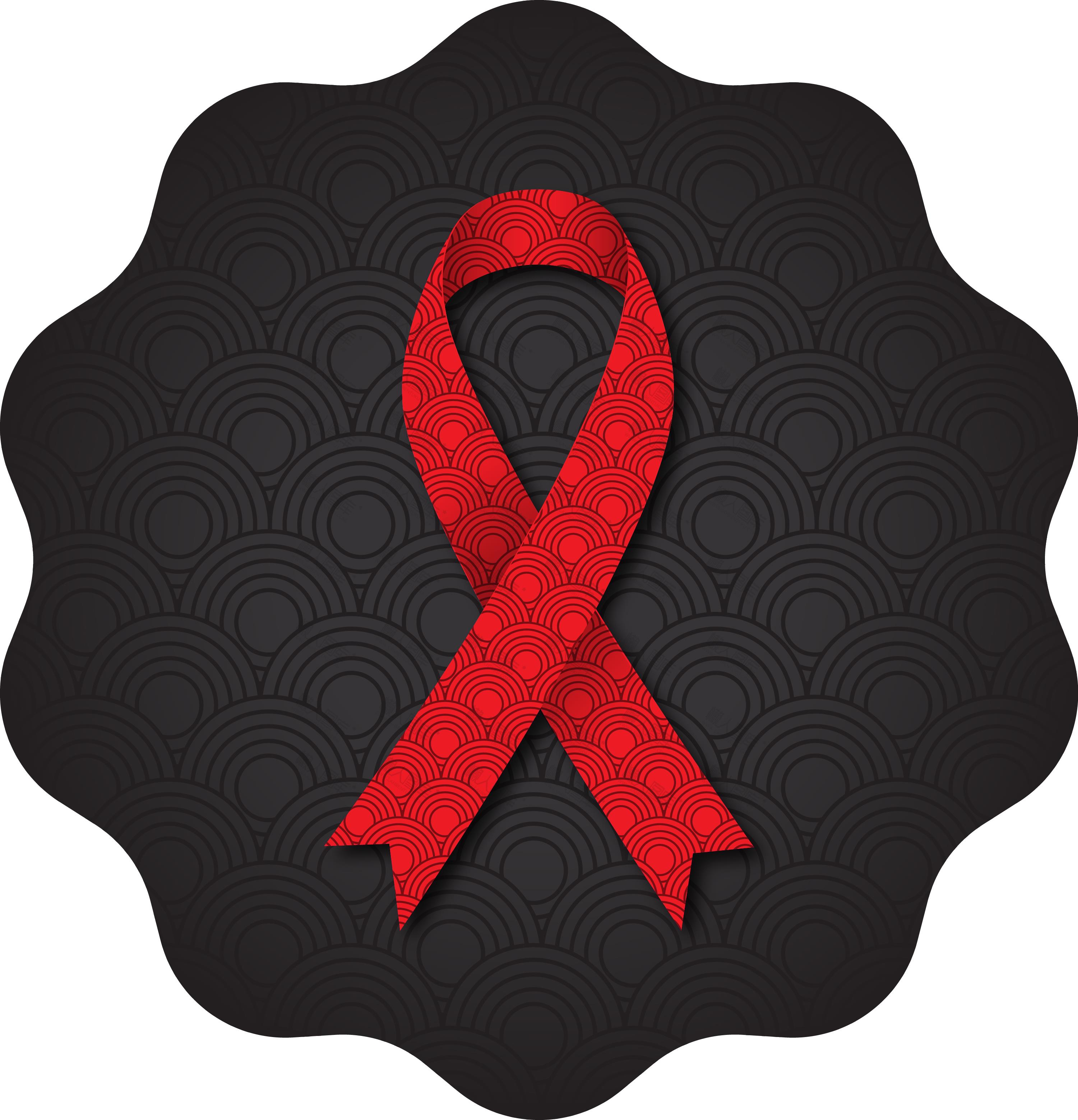 艾滋病红绸带图片