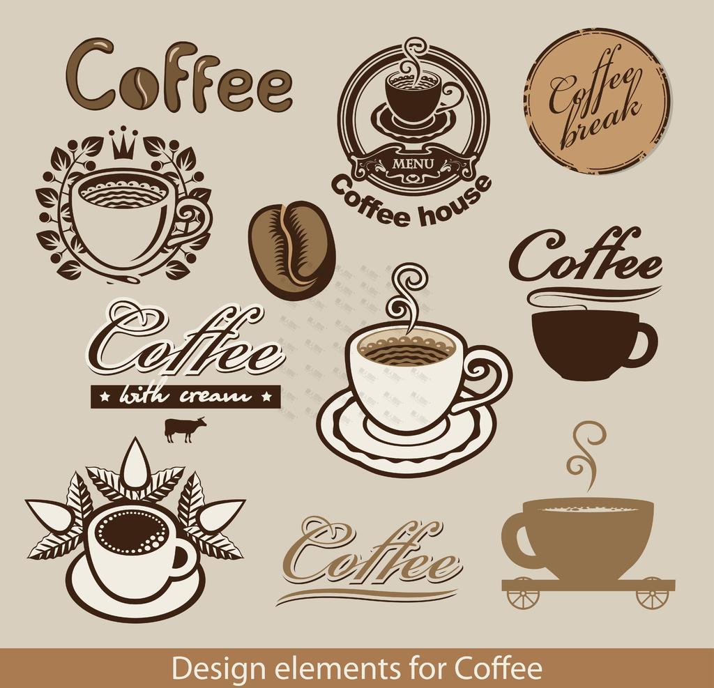 咖啡标志图案图片
