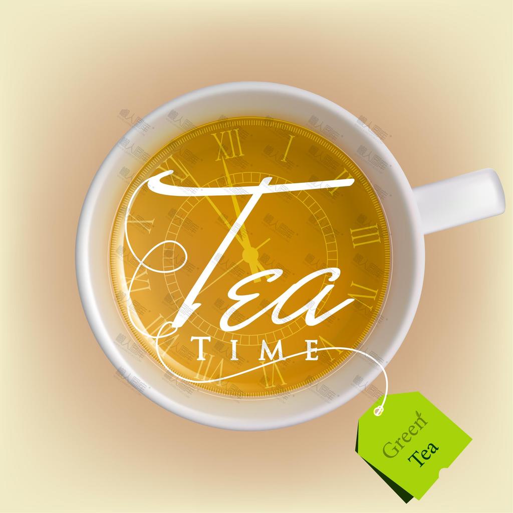 茶时光茶杯装饰图案