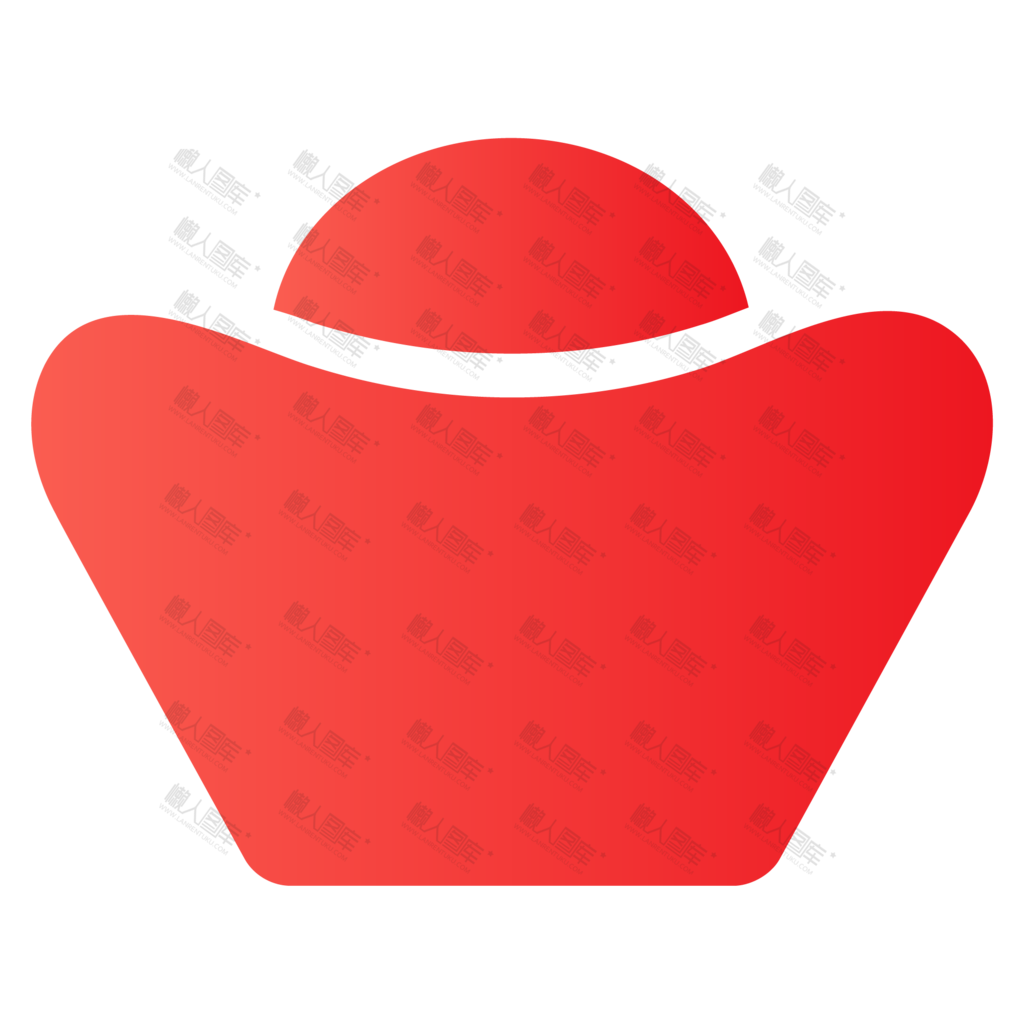 红色元宝图标logo