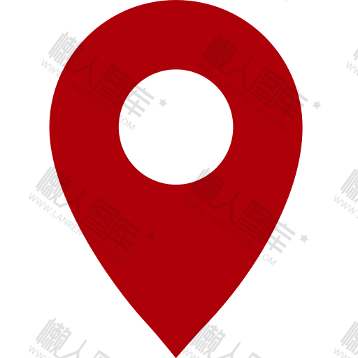 GPS定位红色卡通图标元素