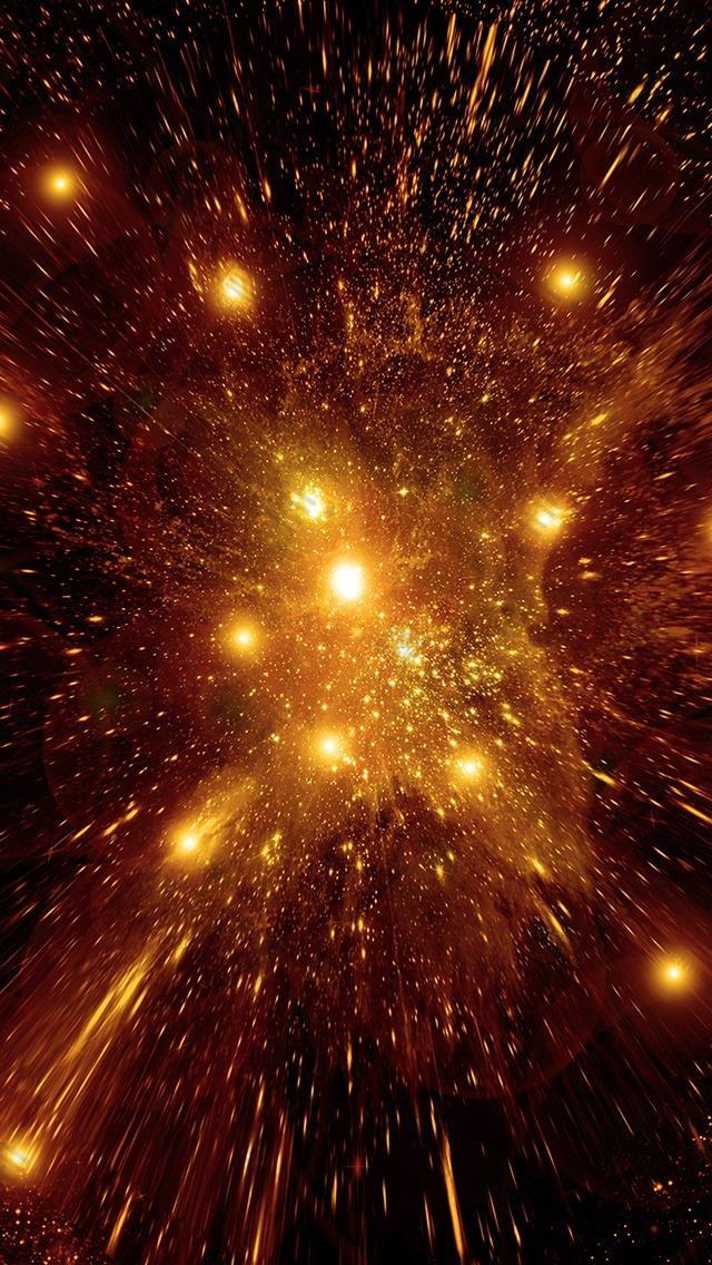 金色粒子星空震撼科技背景