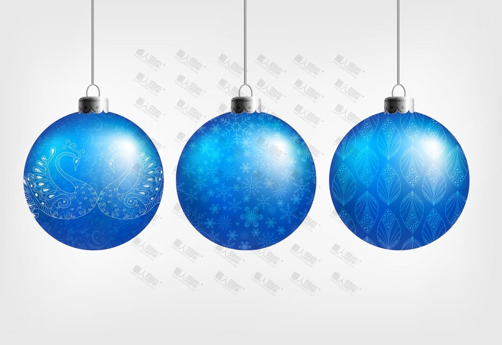 圣诞挂饰蓝色圆球