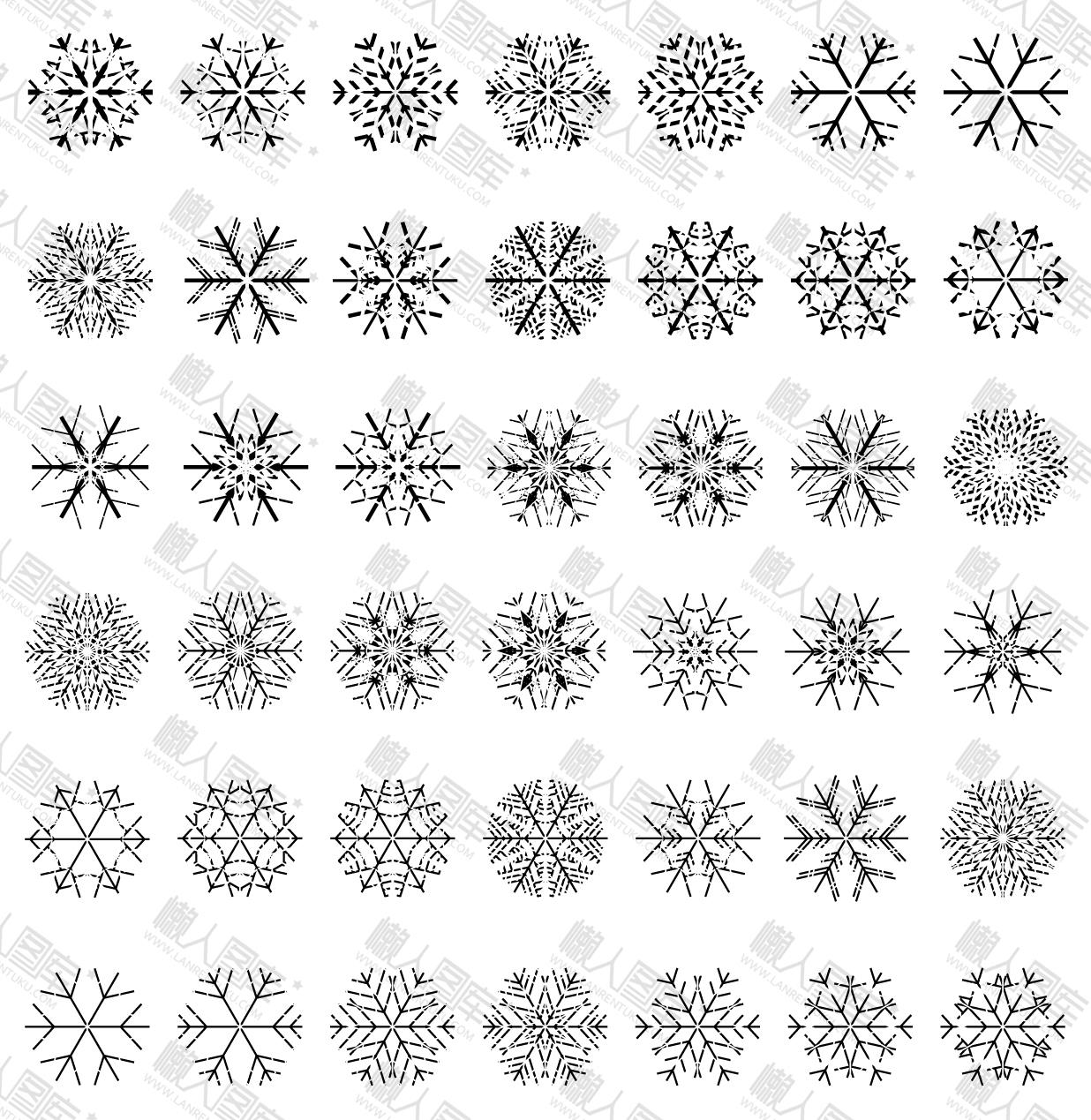 雪花矢量素材图1