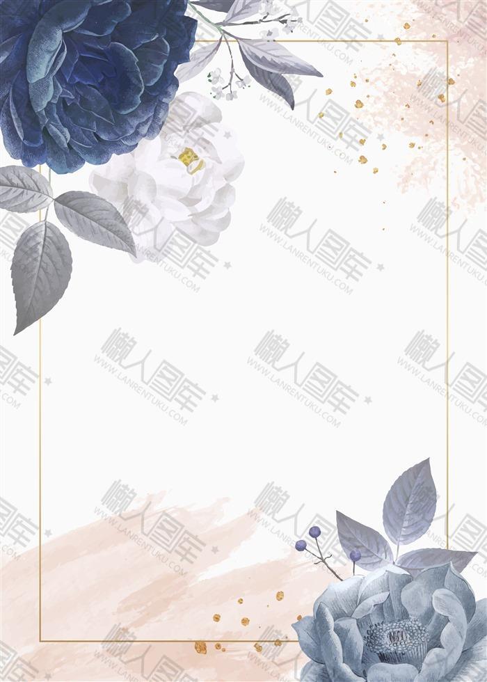 花卉装饰边框背景图片