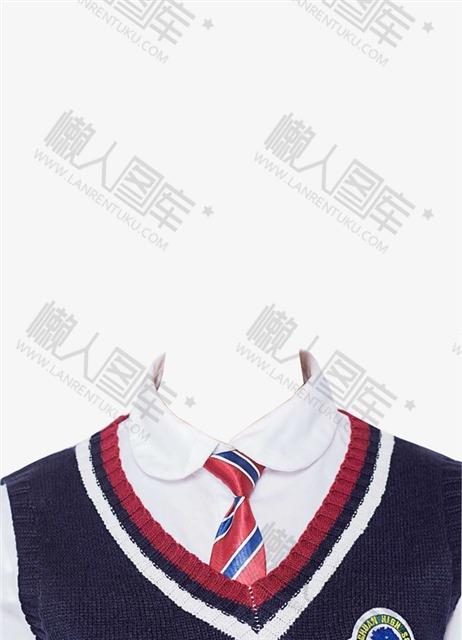 女生证件照学院风衣服素材图1