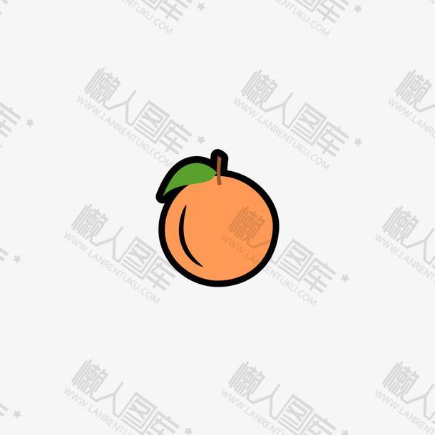 水果橙子手绘卡通
