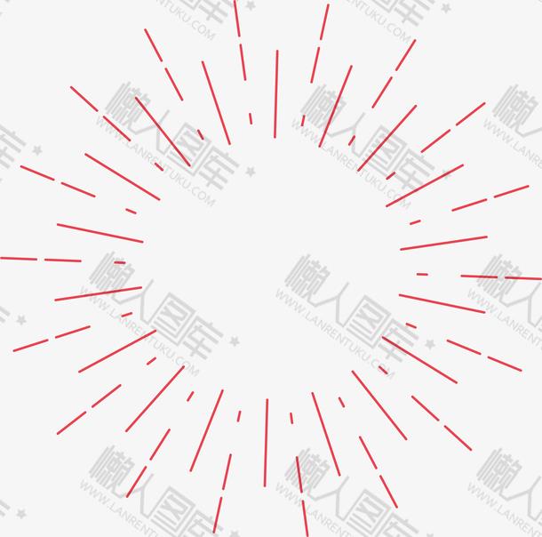 烟花放射线条装饰