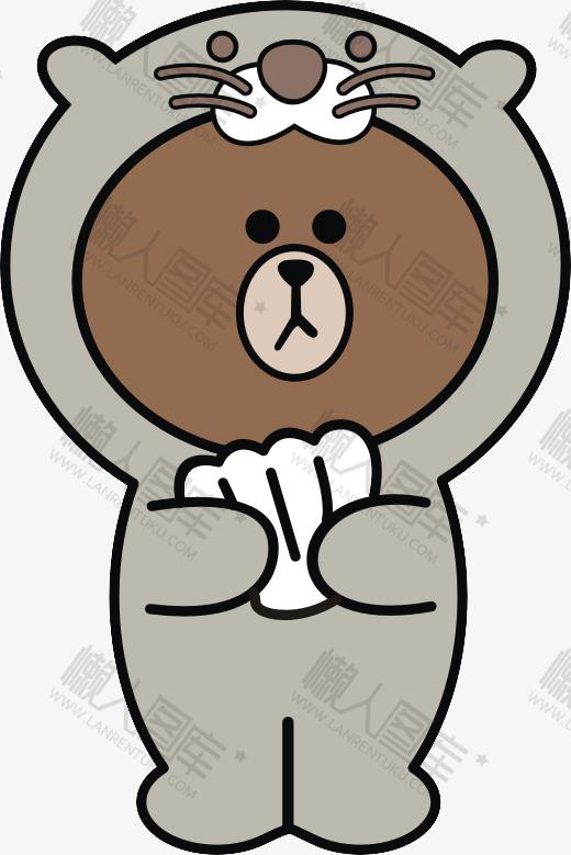 卡通布朗熊头像图片