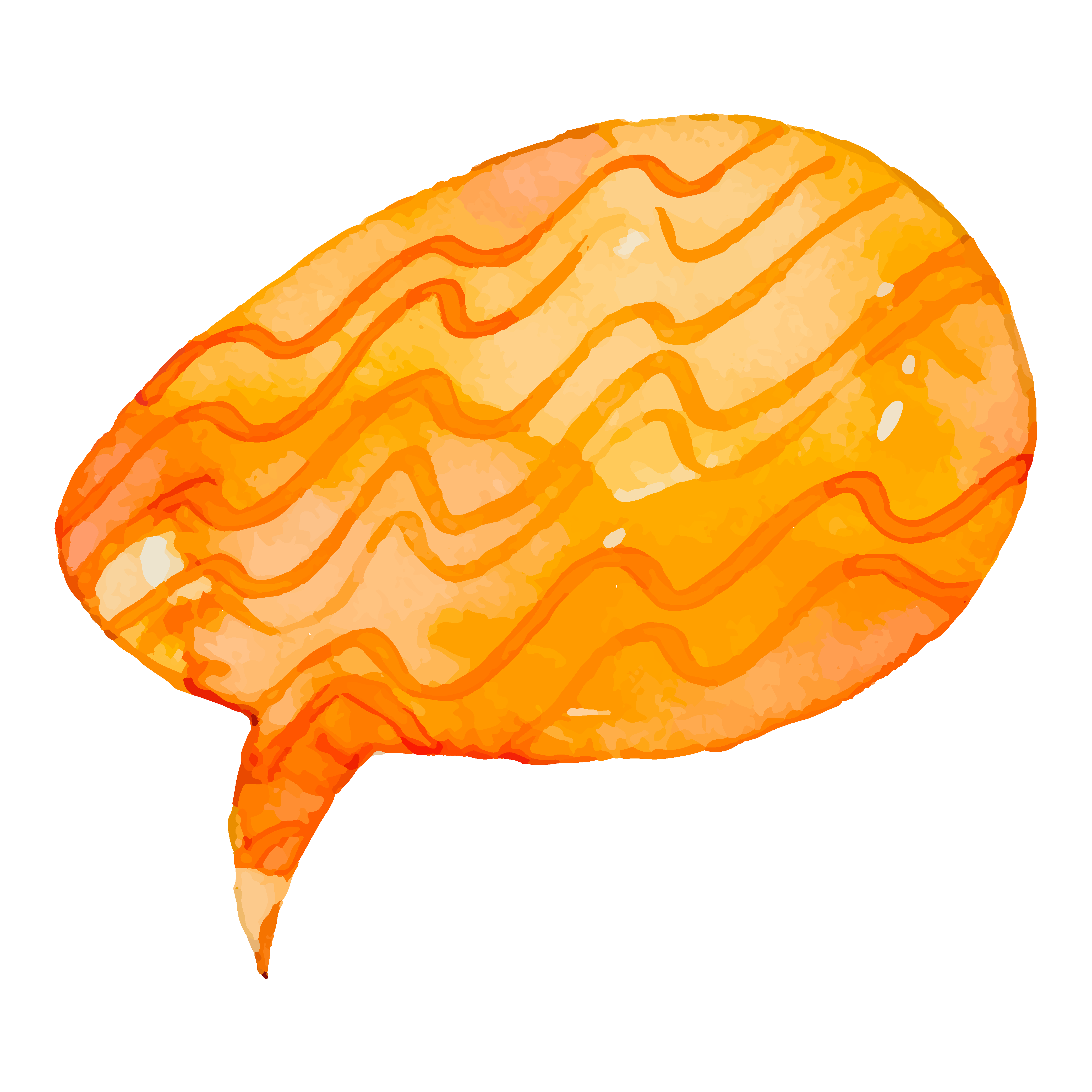 水彩花纹橙色对话框