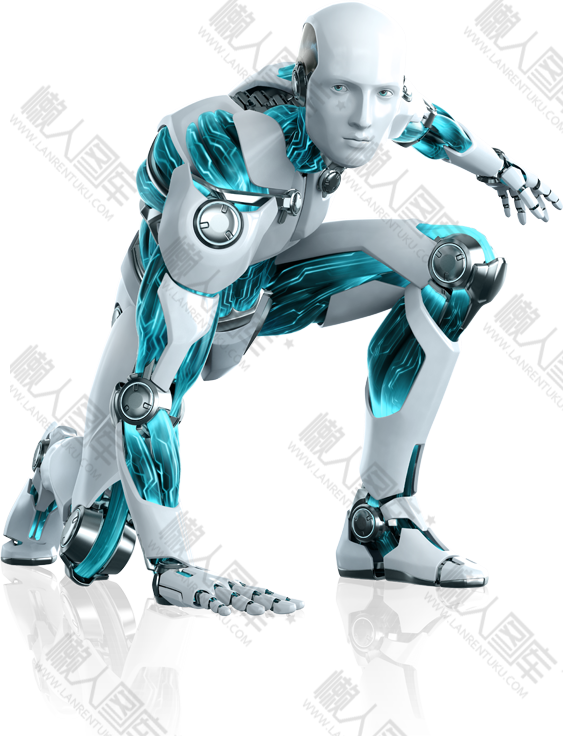 科幻风蓝色机器人