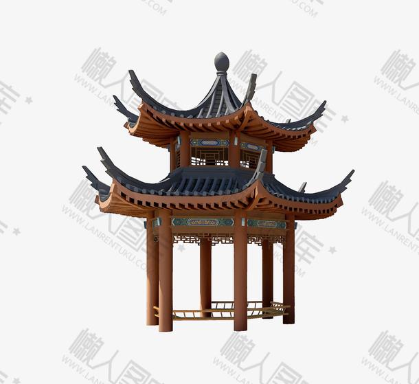 中式亭子免抠素材图1