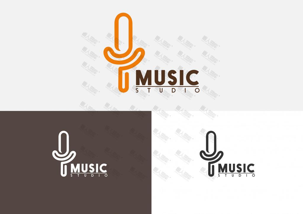 音乐社团logo设计图片