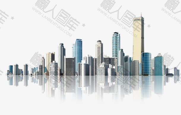 城市建筑倒影图图1