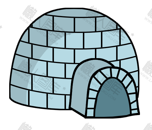 雪块砌成的圆顶小屋图1
