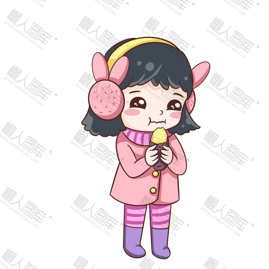卡通女孩吃东西图片图1