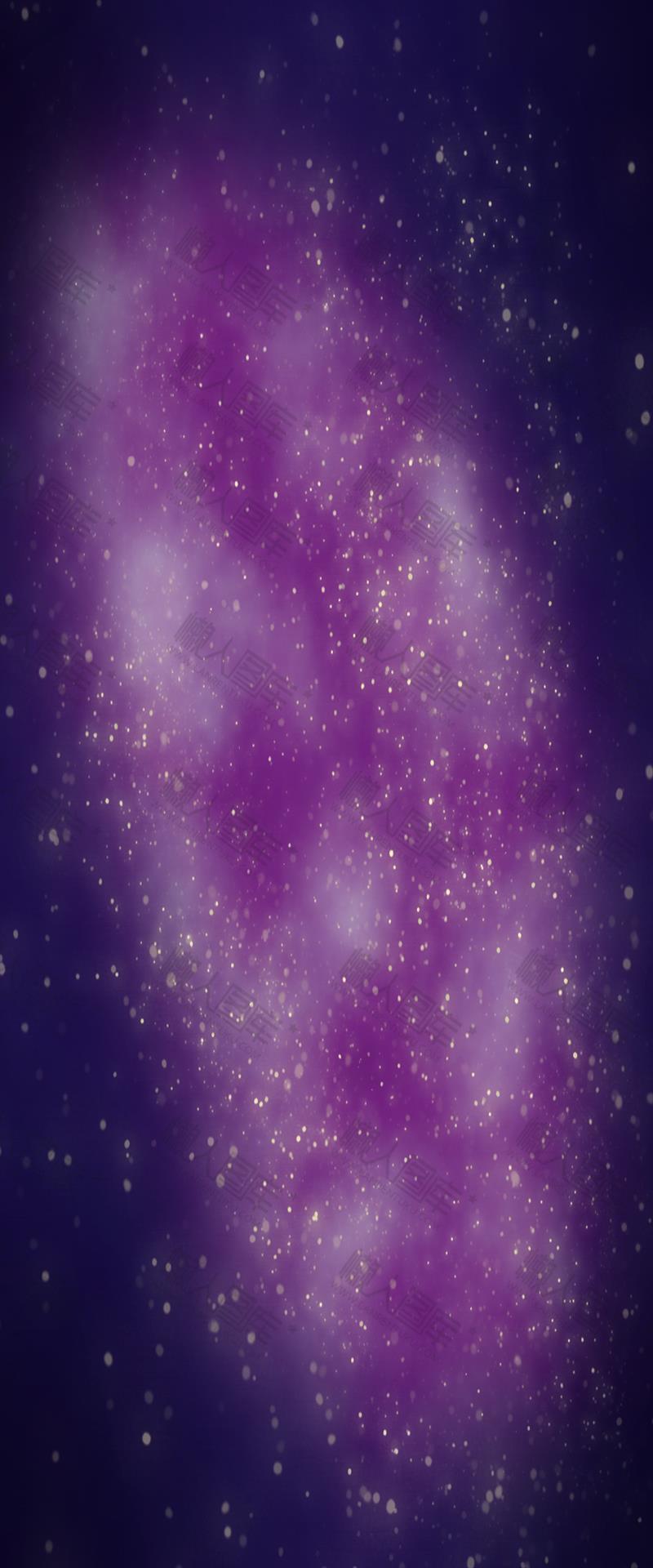 紫色星空科幻背景