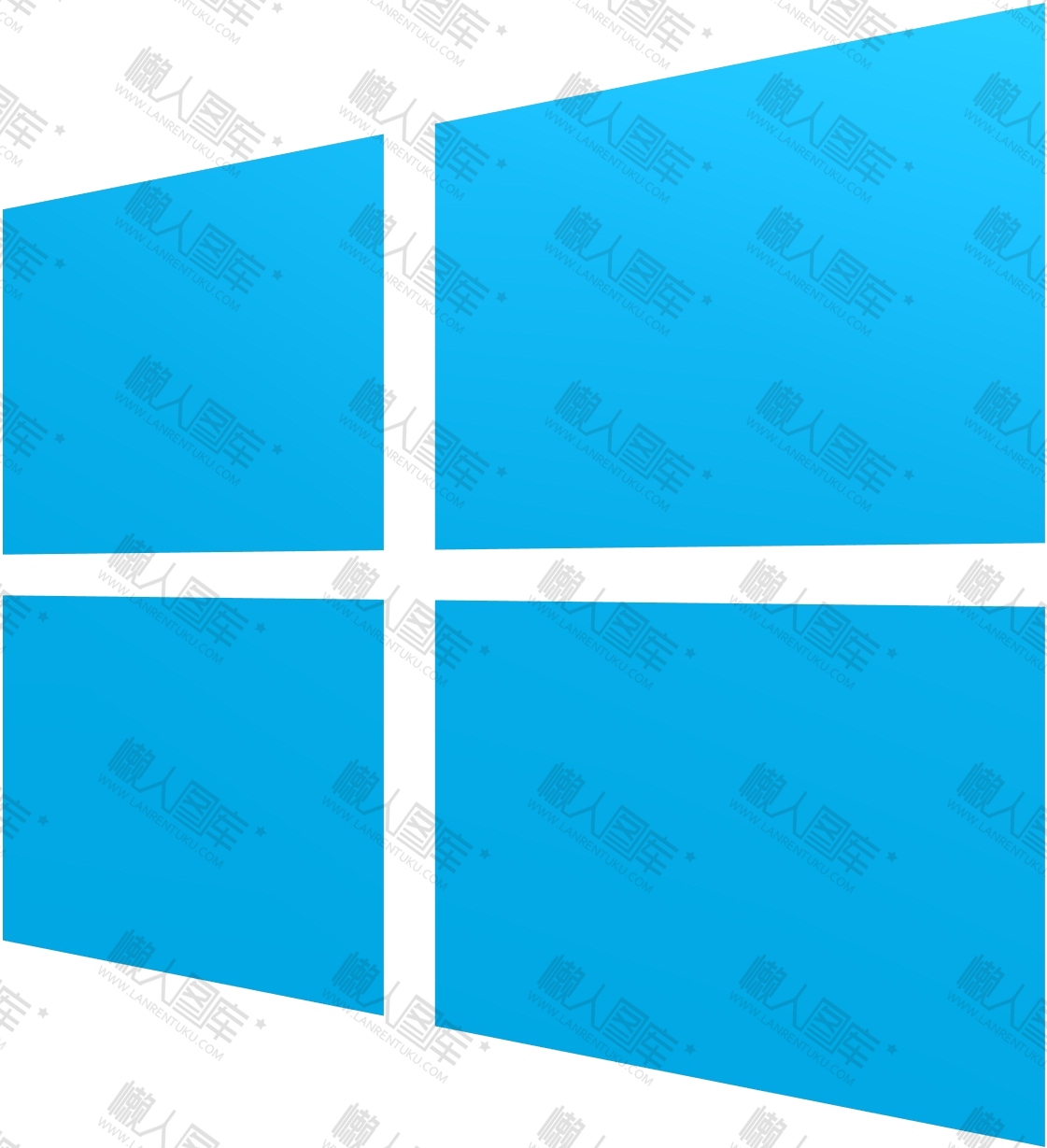 蓝色windows10图标