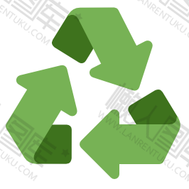 绿色垃圾回收标志