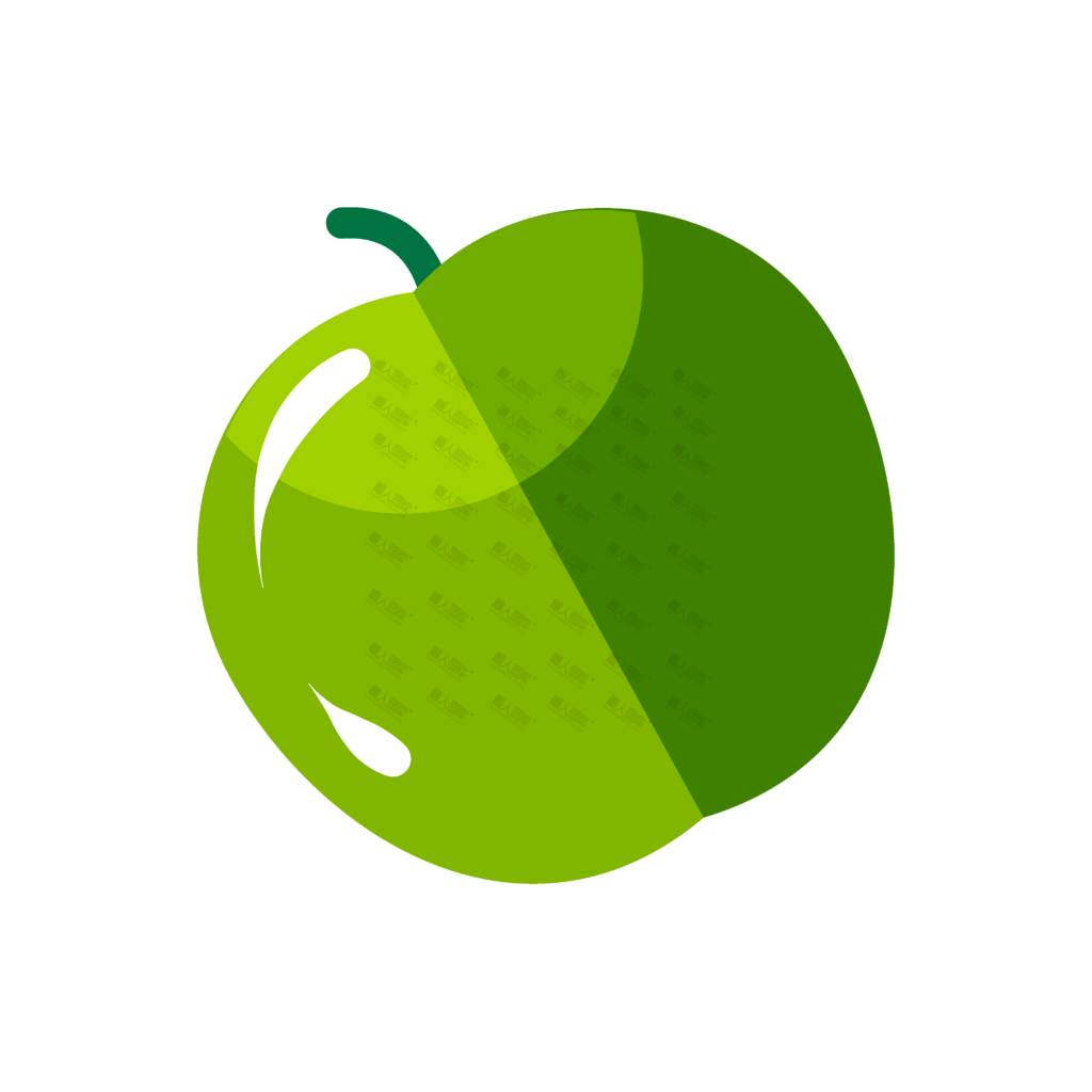 绿苹果卡通水果图片