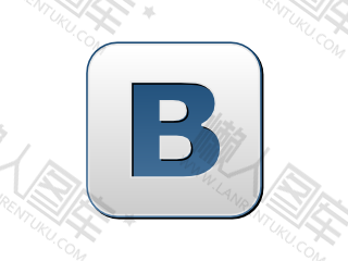 蓝边Vkontakte徽标
