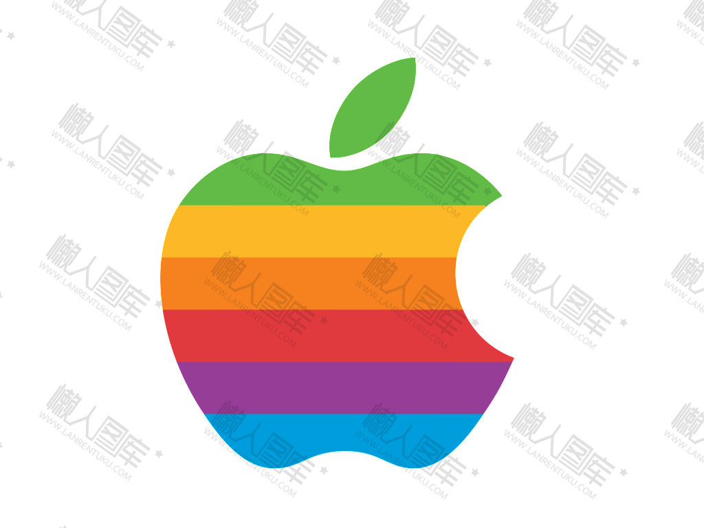 苹果手机彩色LOGO标志创意图片