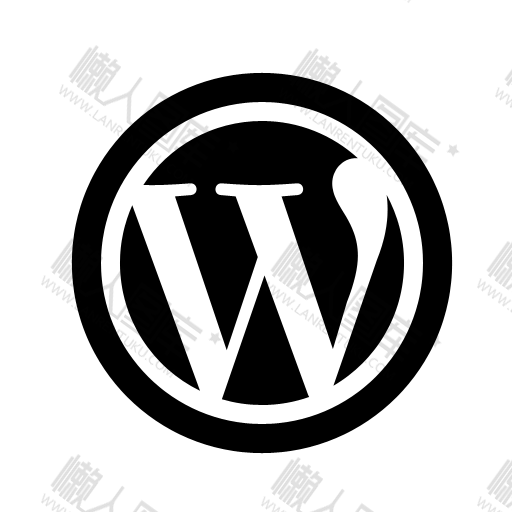 黑白WordPress徽标