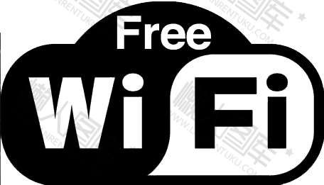 免费无线网WIFI图标贴纸