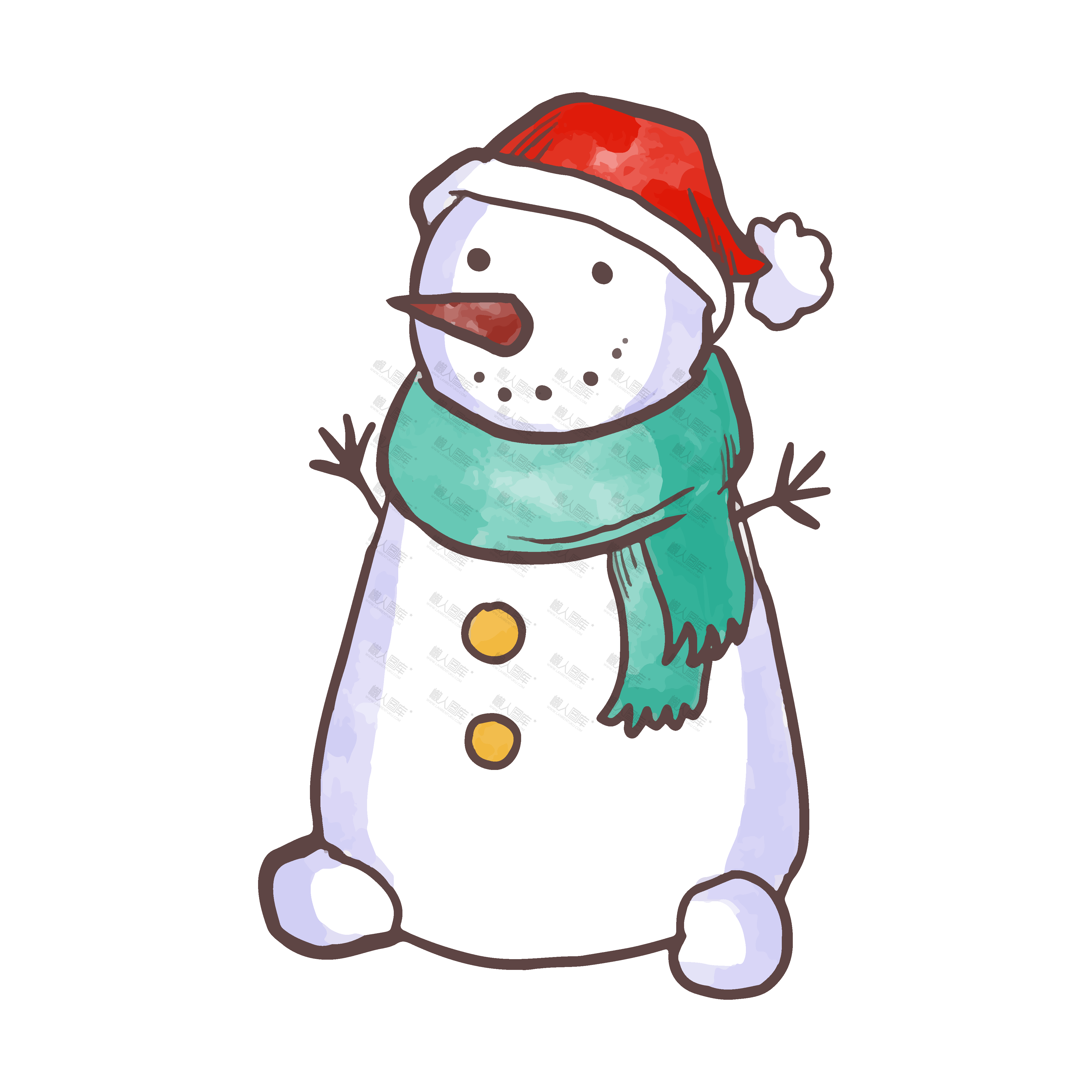 卡通圣诞雪人图片图1