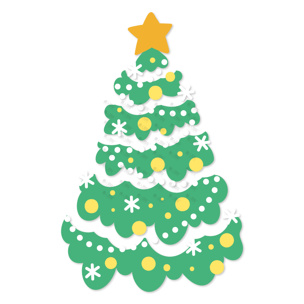 简约圣诞树装饰图片