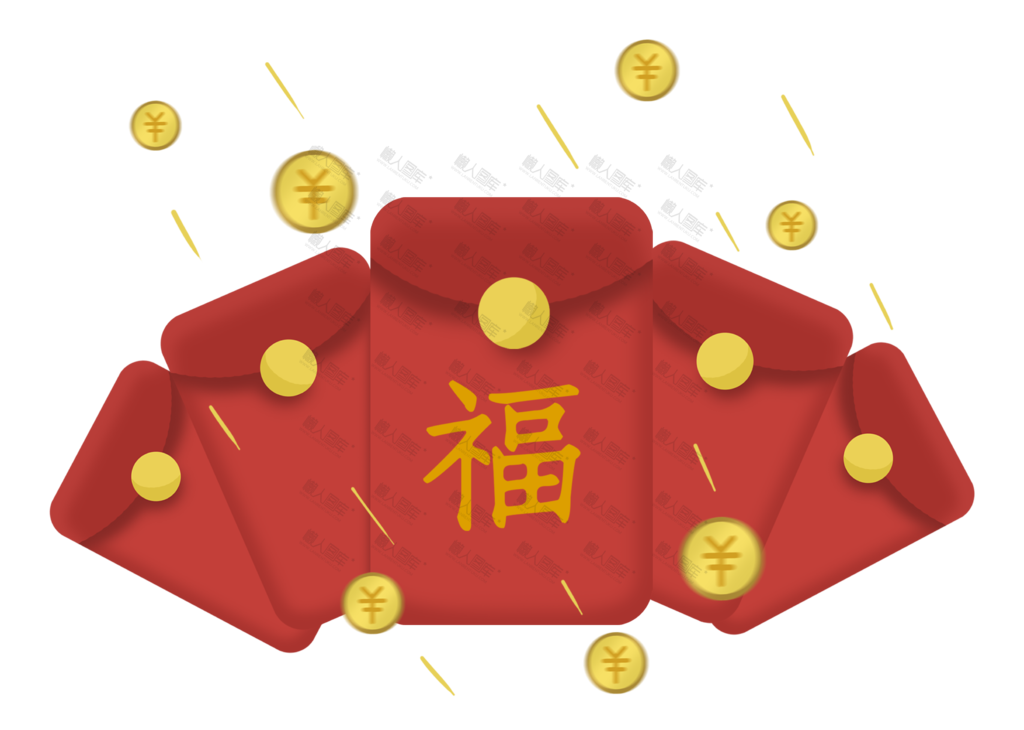 金币红包装饰