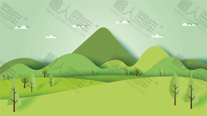 绿色山峦背景图