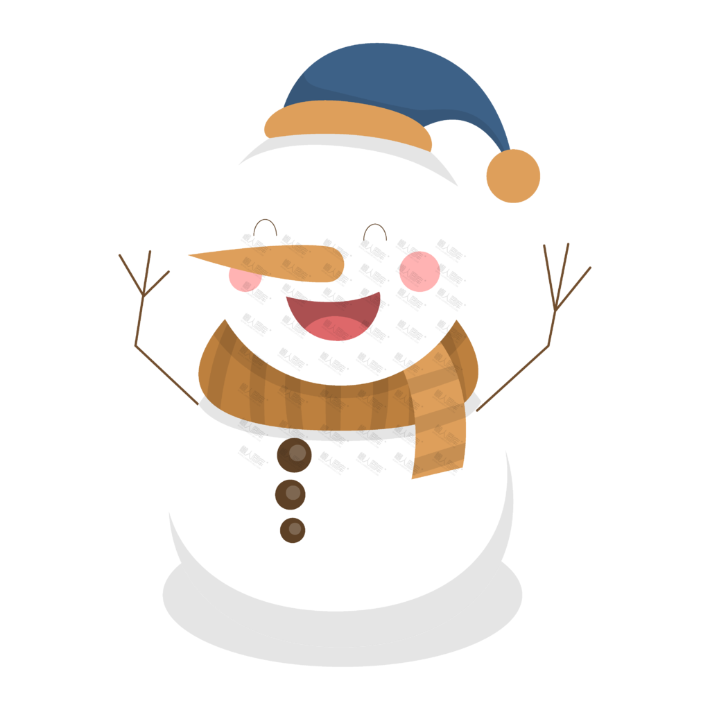 圣诞节雪人装扮元素