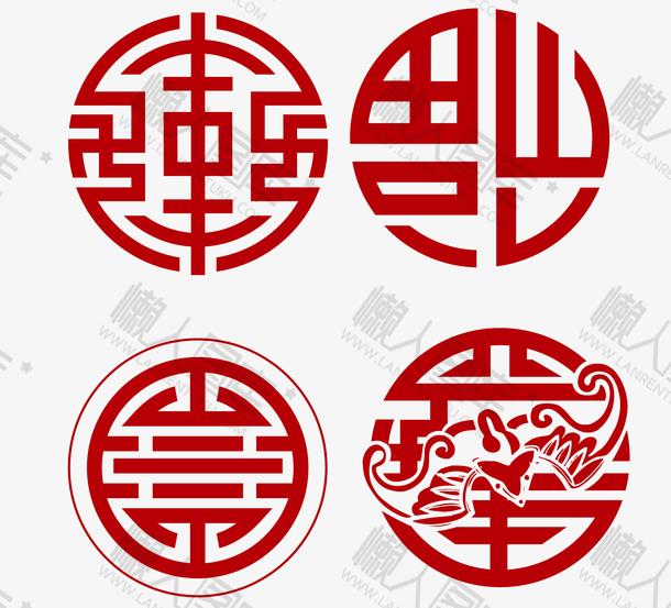 中国传统花纹图案 红色高清中国传统花纹图案素材下载 懒人图库