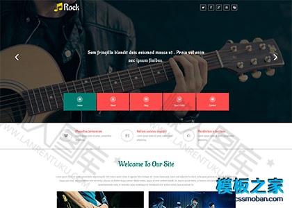 Rock摇滚乐团演唱会响应式网站模板图2