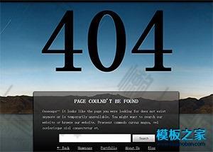 网站404错误页模板