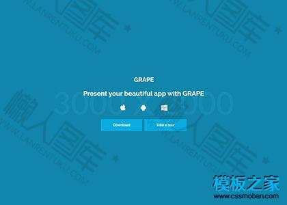 大气商业App引导页css3动画网站模板图2